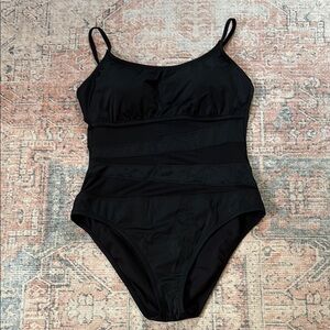 Shade & Shore One Piece Black Swimsuit Size XL